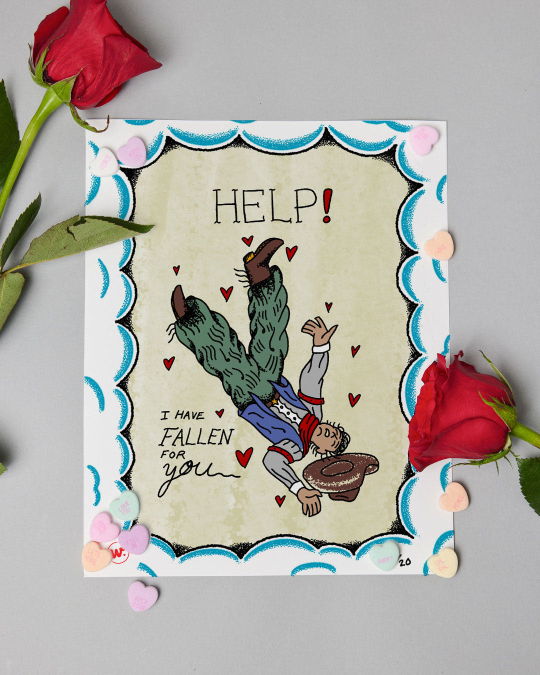 8x10 Valentine's Day Card - Fallen 4 U