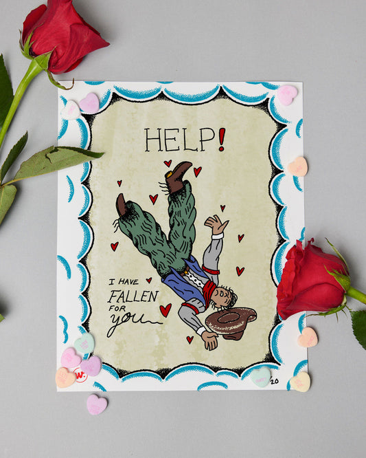 8x10 Valentine's Day Card - Fallen 4 U