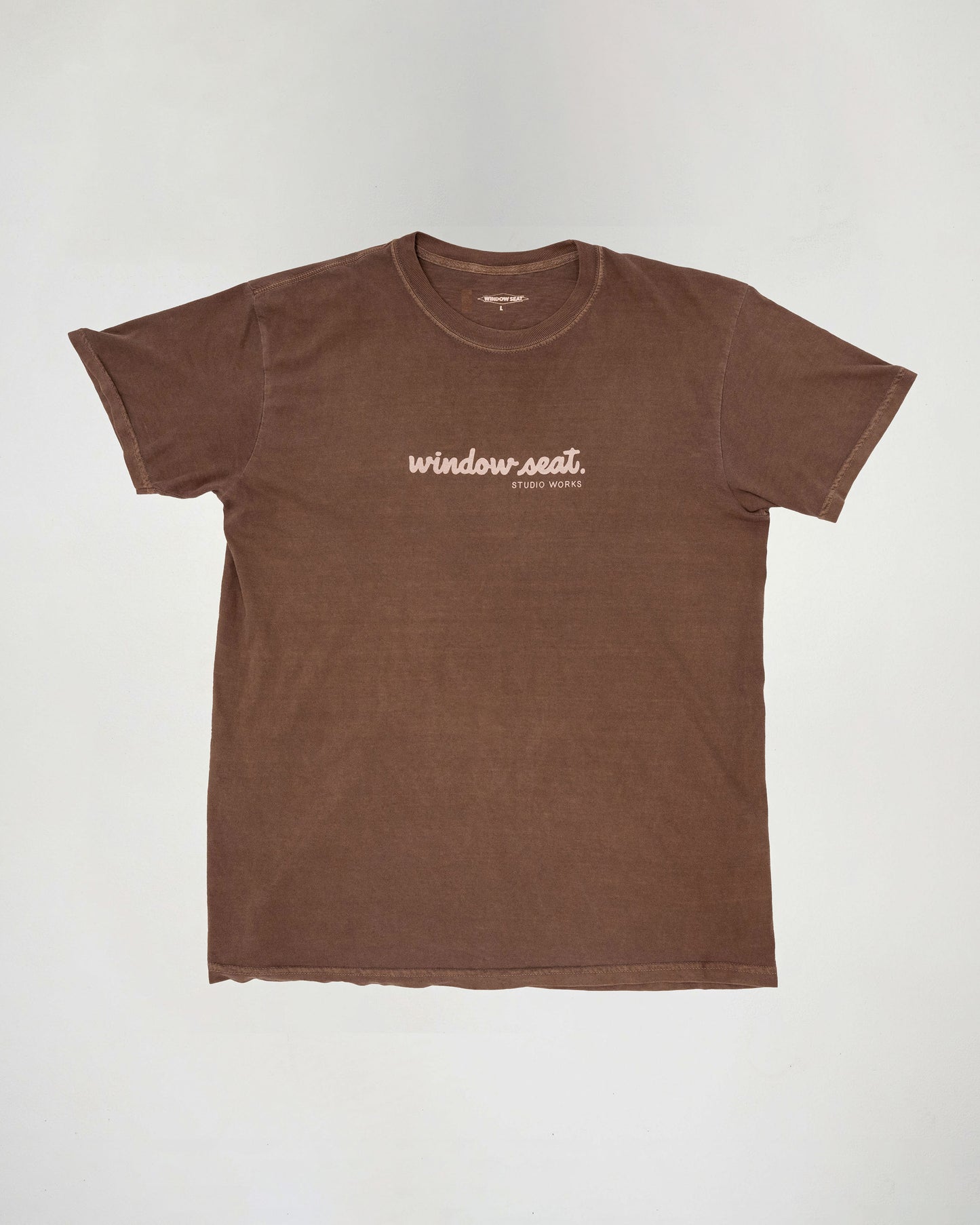 Perched Script Tee - Brown