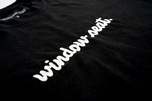 Handcut Script Embroidered T-Shirt