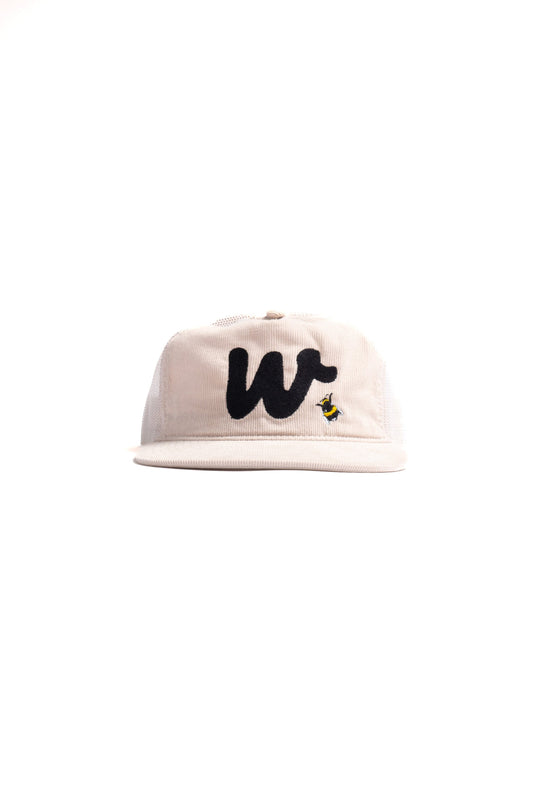 Dubya Bee Embroidered Cord Trucker - BONE