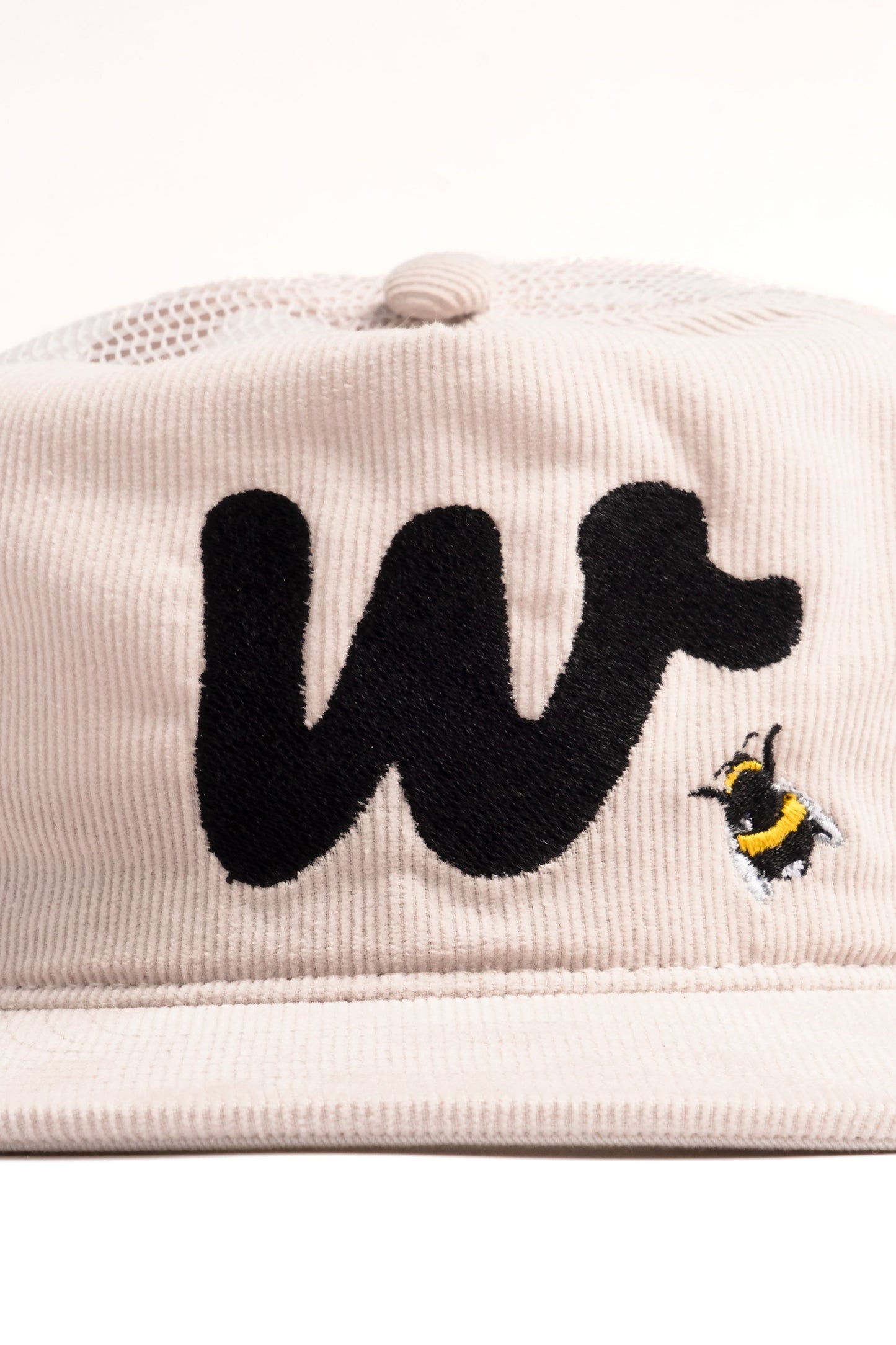 Dubya Bee Embroidered Cord Trucker - BONE