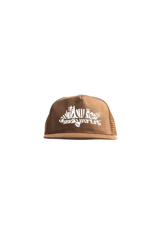 Studio Works Swarm Printed Canvas Trucker - Chocolate